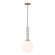 Callaway One Light Pendant in White Marble with Warm Brass (51|7-2902-1-264)