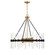 Santiago Eight Light Pendant in Matte Black w/Warm Brass Accents (51|7-1937-8-143)