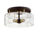 Bergamot Station Three Light Semi Flush Mount in Bronze (67|C7542-BRZ/BBA)