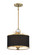 Caprio Three Light Pendant in Brush Brass (7|4583-672)