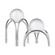 Sibyl Orb Stand - Set of 2 in Silver (45|S0057-11221/S2)