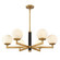 Gillian Six Light Chandelier in Natural Brass (45|90064/6)