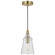 Loras One Light Mini Pendant in Satin Brass (1|P1449SB)