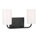 Rhett Two Light Vanity in Midnight Black (1|GLV1002MBK)