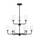Emile Nine Light Chandelier in Midnight Black (1|GLC1109MBK) Emile Nine Light Chandelier in Midnight Black (1|GLC1109MBK)