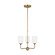 Emile Three Light Chandelier in Satin Brass (1|GLC1073SB)