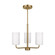 Rhett Three Light Chandelier in Satin Bronze (1|GLC1003SB)