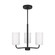 Rhett Three Light Chandelier in Midnight Black (1|GLC1003MBK)
