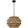 Antigua LED Chandelier in Bronze and Natural Abaca (268|CHC 5015BZ/NAB)