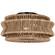 Antigua LED Semi-Flush Mount in Bronze and Natural Abaca (268|CHC 4015BZ/NAB)