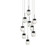 Double Bubble LED Pendant in Black (281|PD-82009R-BK)