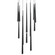 Cascade LED Pendant in Black (281|PD-41713S-BK)