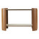 Warley Console in Smoke Oak/Russet Leather/Antique Brass (314|FLI04)