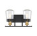 Macauley Two Light Bath Bar in Vintage Black w/Warm Brass (51|8-2069-2-51)