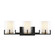 Eaton Three Light Bathroom Vanity in Matte Black w/Warm Brass Accents (51|8-1977-3-143)