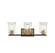 Sidney Three Light Bathroom Vanity in Matte Black w/Warm Brass (51|8-1720-3-143)