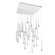 Quill LED Chandelier in Black (34|PD-59441S-BK)