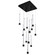 Quill LED Chandelier in Black (34|PD-59413S-BK)