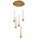 Quill LED Chandelier in Aged Brass (34|PD-59405R-AB)