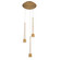 Quill LED Chandelier in Aged Brass (34|PD-59403R-AB)