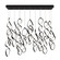 Interlace LED Chandelier in Black (34|PD-47823L-BK)