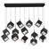 Ice Cube LED Chandelier in Black (34|PD-29314L-BK)