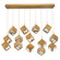 Ice Cube LED Chandelier in Aged Brass (34|PD-29314L-AB)