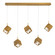 Ice Cube LED Chandelier in Aged Brass (34|PD-29305L-AB)