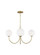 Noemie Three Light Chandelier in Burnished Brass (454|KSC1133BBS)