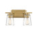 Calhoun Two Light Bath Bar in Warm Brass (51|8-1020-2-322)