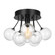Bronzeville One Light Semi-Flush Mount in Midnight Black (454|7714301-112)
