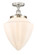 Edison One Light Semi-Flush Mount in Brushed Satin Nickel (405|616-1F-SN-G661-12)