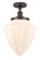 Edison One Light Semi-Flush Mount in Oil Rubbed Bronze (405|616-1F-OB-G661-12)