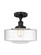 Franklin Restoration LED Semi-Flush Mount in Matte Black (405|616-1F-BK-G694-12)