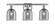 Ballston Three Light Bath Vanity in Brushed Brass (405|516-3W-BB-G558-6GWH)