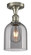 Ballston One Light Semi-Flush Mount in Matte Black (405|516-1C-BK-G558-6GWH)