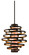 Vertigo Three Light Chandelier in Bronze And Gold Leaf (68|113-44-BRL/GL)