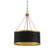 Delphi Six Light Pendant in Black w/Warm Brass Accents (51|7-188-6-143)