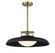 Gavin One Light Pendant in Matte Black with Warm Brass Accents (51|7-1690-1-143)