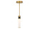 Abel LED Mini Pendant in Matte Black with Warm Brass Accents (51|7-1643-1-143)