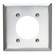 radiant Power Outlet Receptacle Openings, Two Gang, 302/304 Steel (246|SS703)