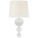 Talia LED Wall Sconce in Plaster White and Clear Swirled Glass (268|JN 2004PW/CG-L)