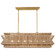 Antigua LED Linear Pendant in Antique-Burnished Brass and Natural Abaca (268|CHC 5025AB/NAB)