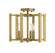 Benson Three Light Semi-Flush Mount in Warm Brass (51|6-7702-3-322)