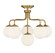 Marco Six Light Semi-Flush Mount in Warm Brass (51|6-1950-6-322)