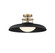 Gavin One Light Semi-Flush Mount in Matte Black w/Warm Brass Accents (51|6-1685-1-143)