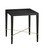 Verona End Table in Black Lacquered Linen/Champagne (142|3000-0296)