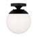 Leo - Hanging Globe One Light Wall / Semi-Flush Mount in Midnight Black (454|7518EN3-112)