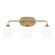Emile Three Light Vanity in Satin Brass (1|GLV1023EN3/SB)