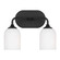 Emile Two Light Vanity in Midnight Black (1|GLV1022EN3/MBK)